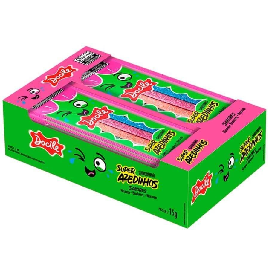 Bala Canudinho Super Azedinhos 12x15 gr Docile