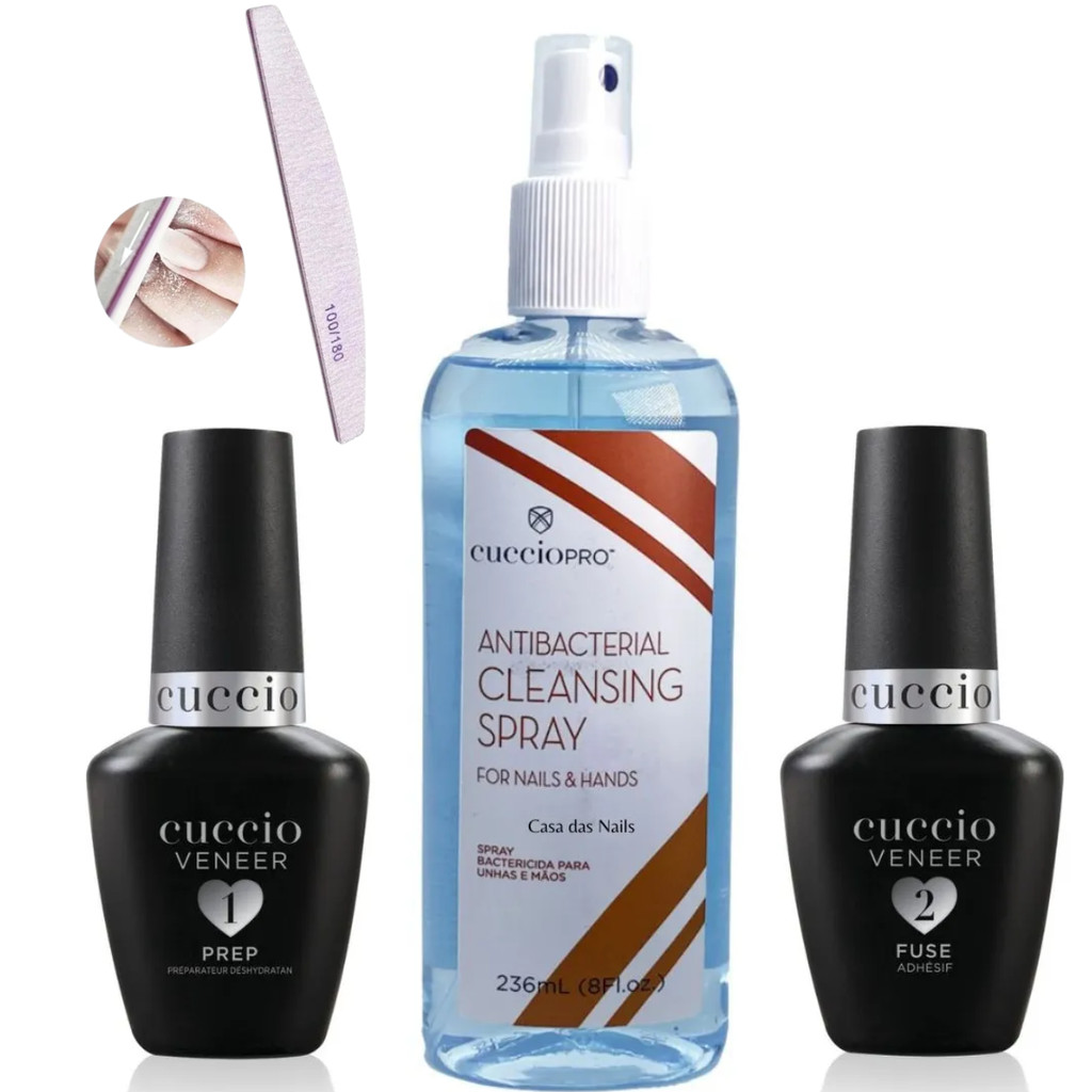 Kit de Preparadores Prep + Fuse + Cleansing 236ml Cuccio Selo Anvisa