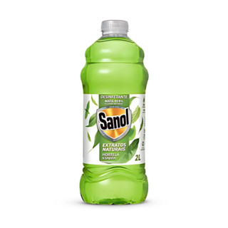 DESINFETANTE EXTRATOS NATURAIS HORTELA E SALVIA 2L SANOL em Oferta na Shopee
