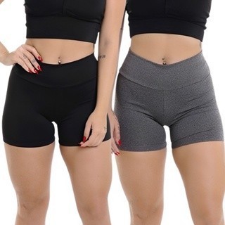 Kit 2 Shorts Suplex Legging  Meia Coxa Academia Fitness