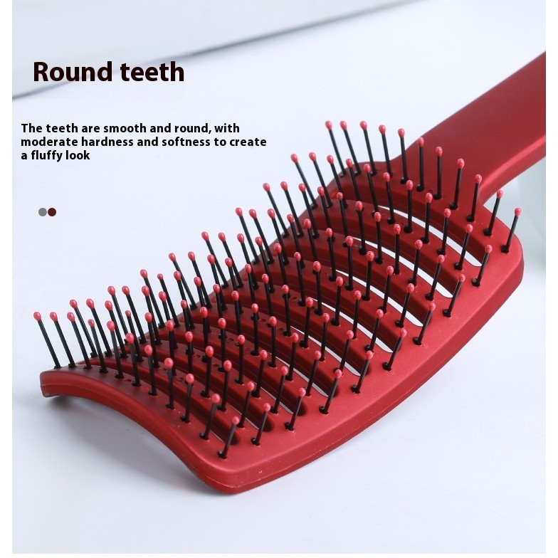 [Pente grande curvado para costelas de porco] Ferramenta útil fofa para raiz de cabelo/pente modelador de cabelo longo p