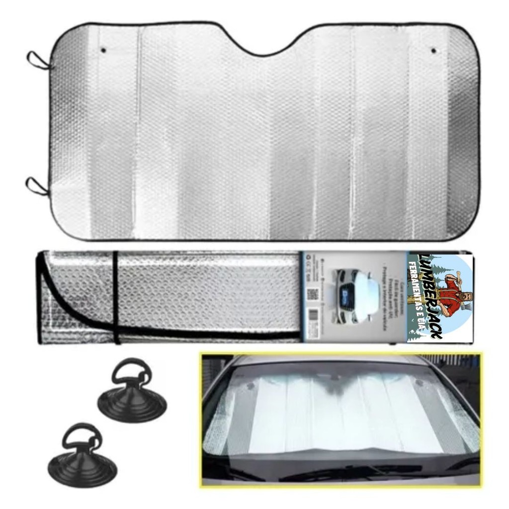 Protetor Solar Para-brisa Painel De Carro Corta Sol Quebra Tapa Para Carros Universal (130x60cm) - ALTA PROTEÇÃO em Oferta na Shopee