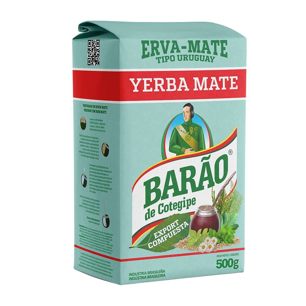 Erva Mate Tipo Uruguaia Export Composta com 4 Chás Barão 500