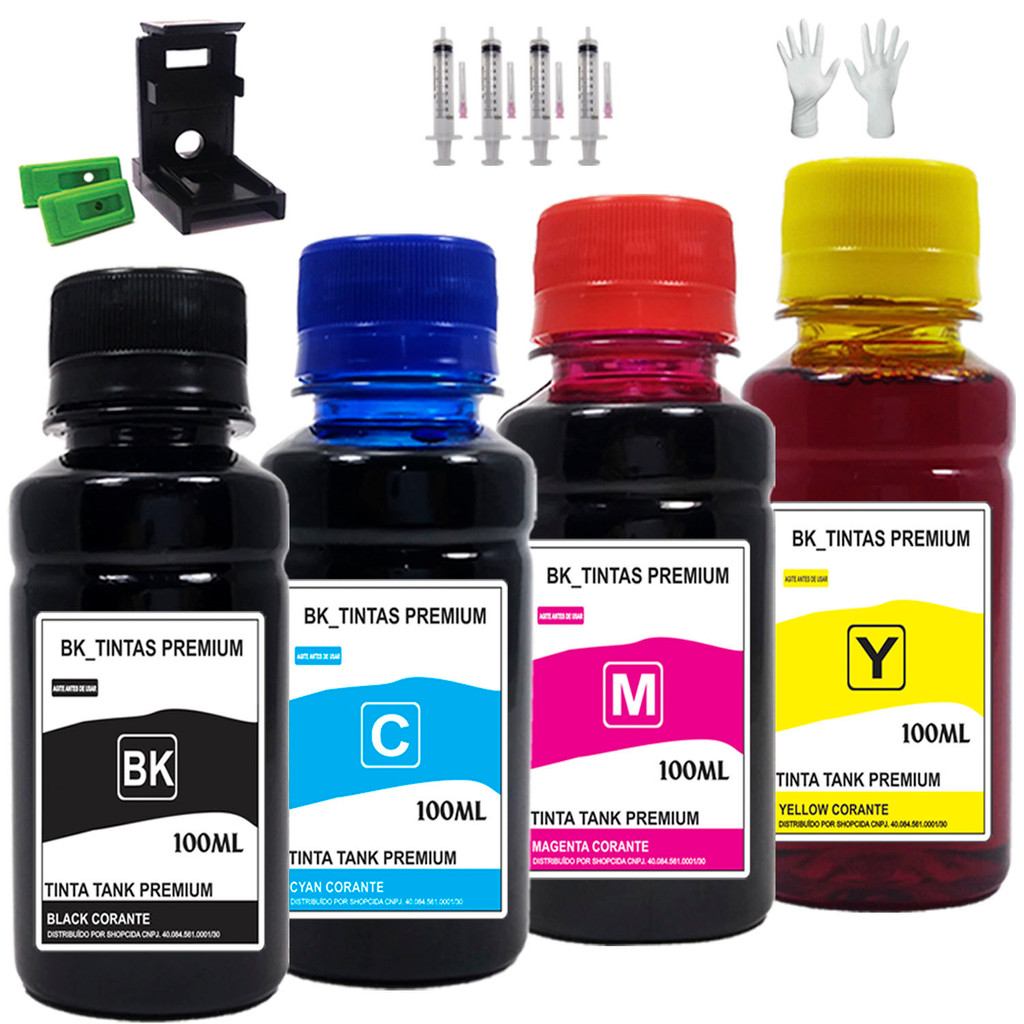 Kit Recarga Cartucho Tinta Compatível Hp 667 664 122 662 60 74 75