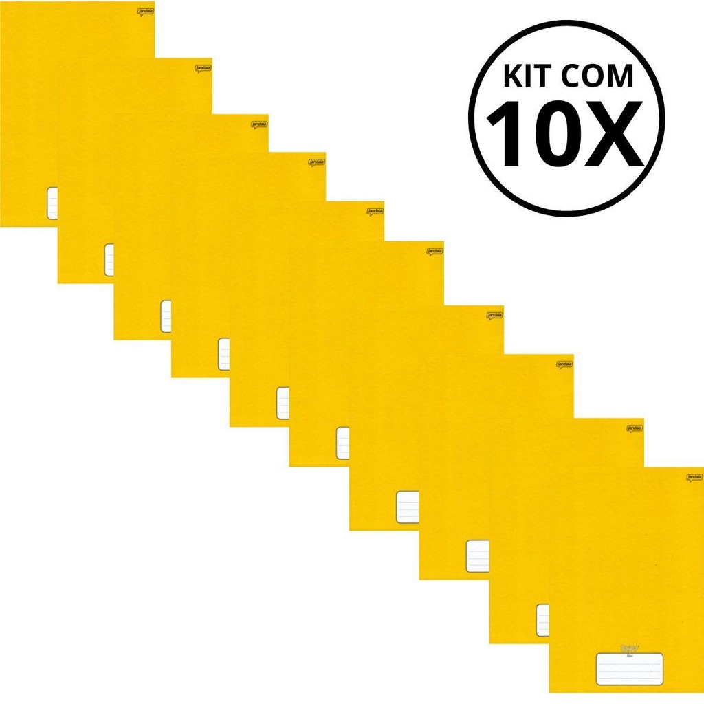 Kit Com 10 Caderno Brochura 96 Fls Pautado Capa Dura - Stiff KITS:KIT 08 em Oferta na Shopee