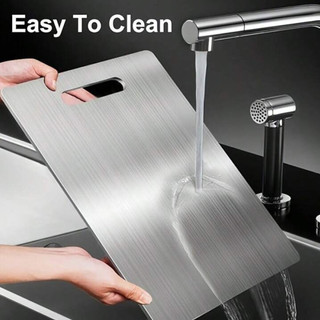 Tábua de Corte 46cm x 30cm Grande Aço Inoxidável 304 - Antibacteriana e Antimofo para Coz…