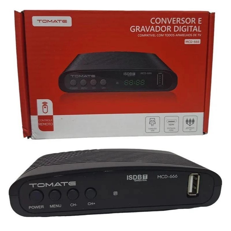 Conversor E Gravador Hdmi Av Digital Tomate Mcd 666 Full Hd