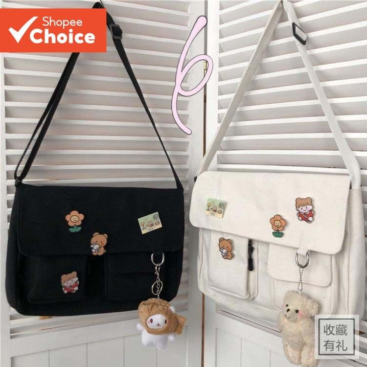 Bolsa Louca Harajuku De Estudante 2025 Ombro Retrô De Lona Para Meninas em Oferta na Shopee