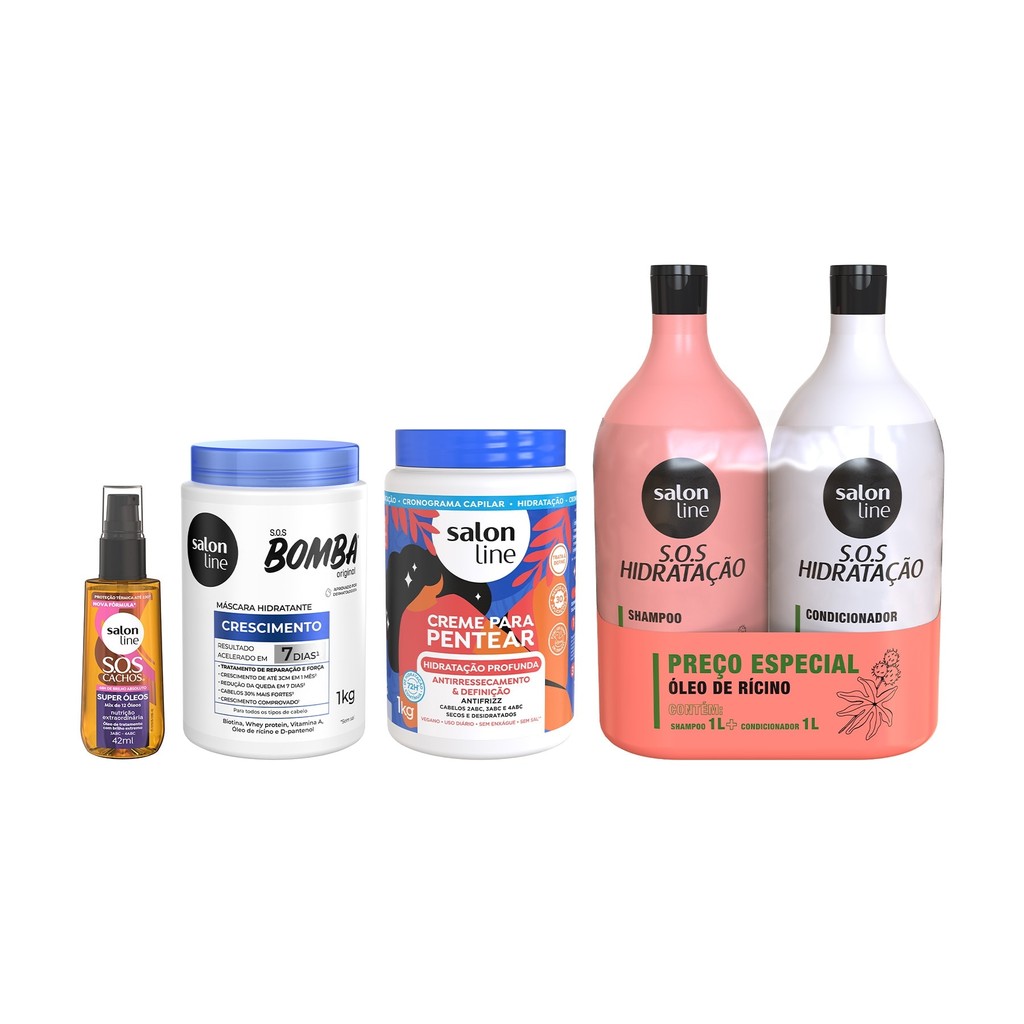 Kit Litrões + Óleo SOS Cachos Super Óleos