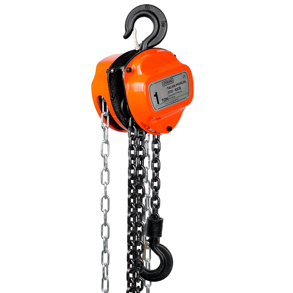 Talha Manual de Corrente Capacidade 1000KG Elevação 5 Metros Xtrong XTC-1005