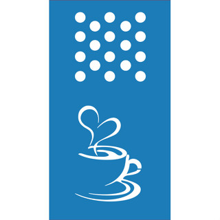 Stencil pintura em tecido Xicara de café, estêncil lavável, pintura em tecido, pano de prato artes em Oferta na Shopee