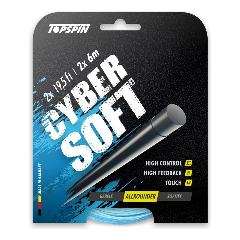 Set De Corda De Raquete De Topspin Cyber Soft(1.25 mm,Azul)