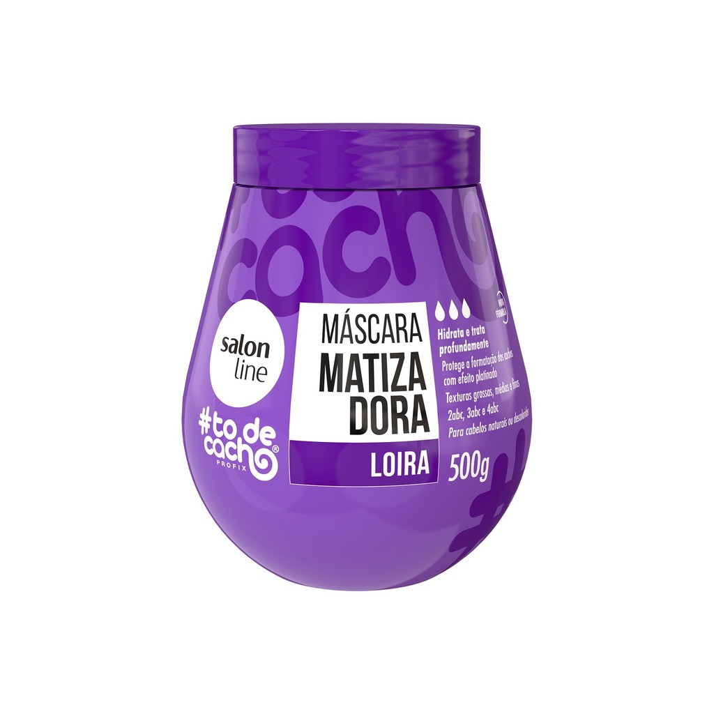 Máscara de hidratação Matizadora #todecacho Loiros Liberado Salon Line 500g - Beauty