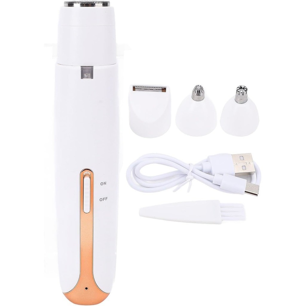 Barbeador Elétrico  4 em 1 - Depilador Feminino Elétrico Multifuncional para Sobrancelha Rosto Corpo e Nariz em Oferta na Shopee