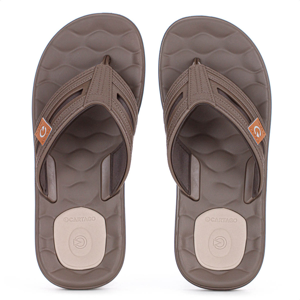 Chinelo Cartago Egeu IV Marrom - Masculino em Oferta na Shopee