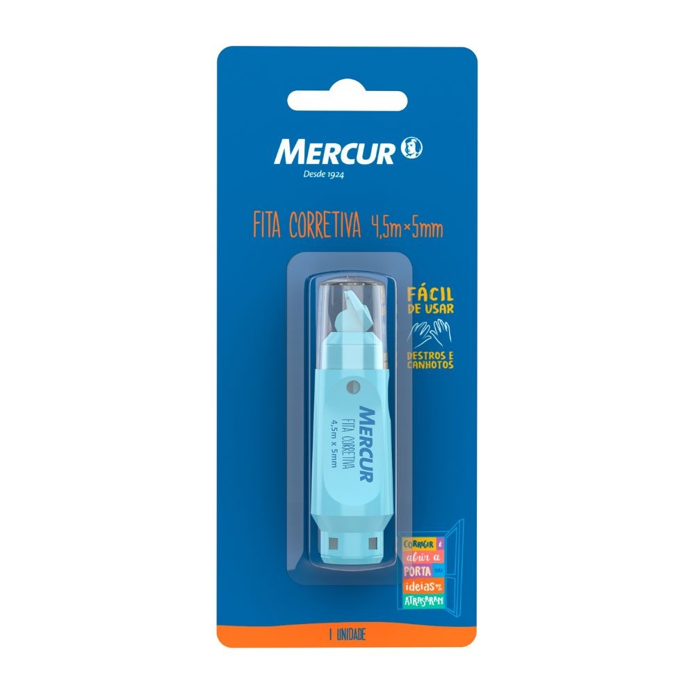 Fita Corretiva Mercur 4,5m x 5mm com 1 Unidade - Stationery
