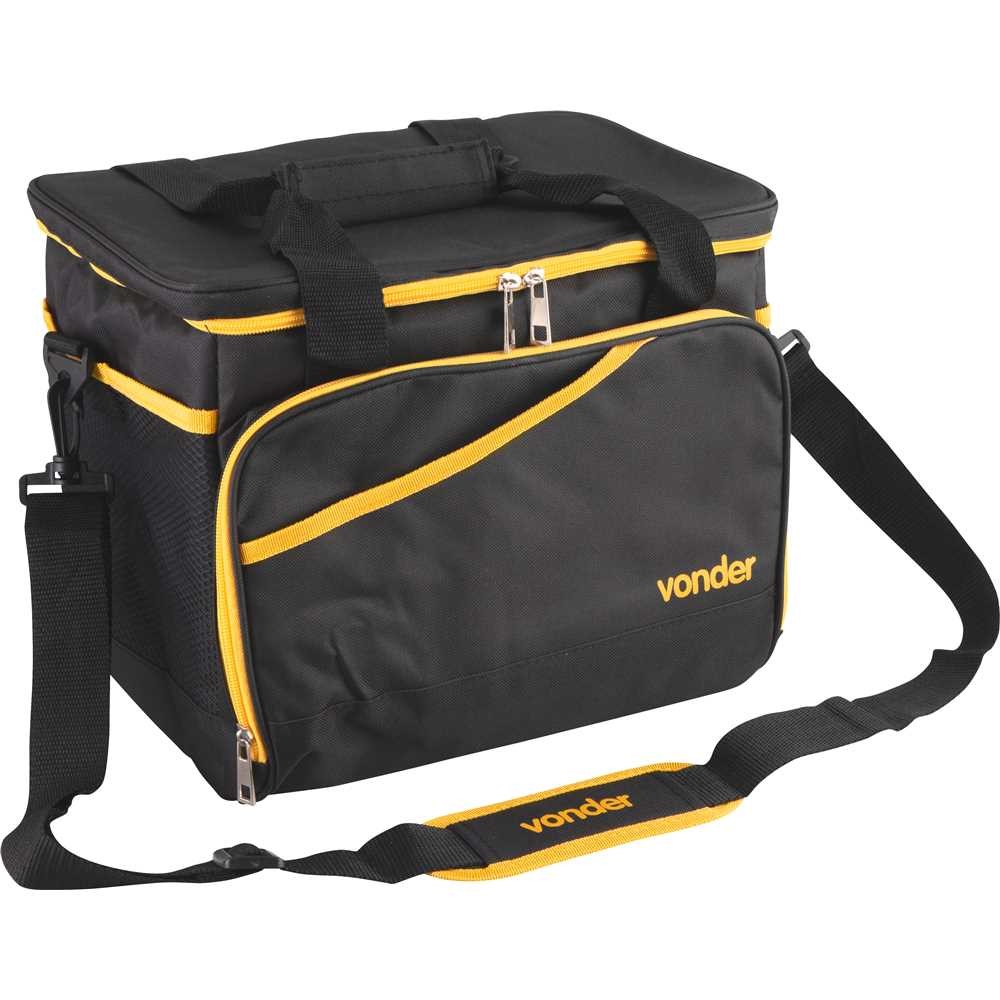 Bolsa Térmica 17L Preta e Amarela Vonder em Oferta na Shopee