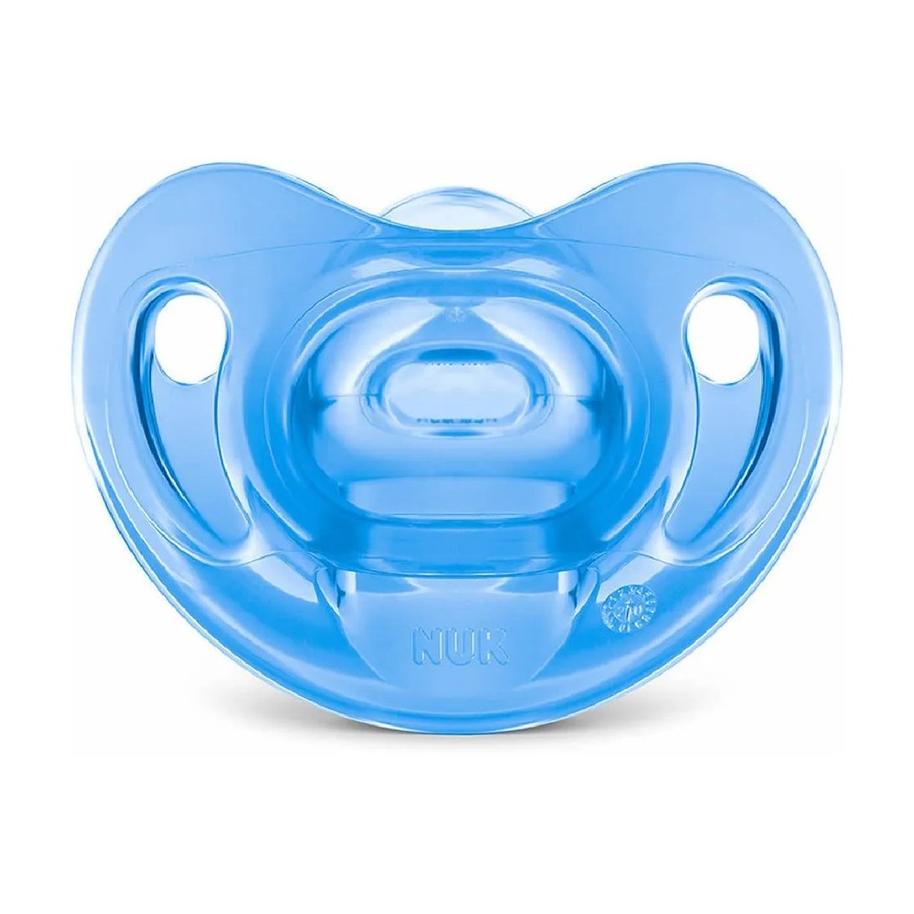 Chupeta Sensitive Soft 100% Silicone Menino Azul - NUK em Oferta na Shopee