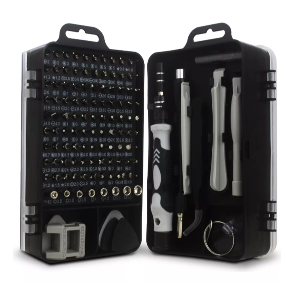 Kit Ferramentas 115 Peças,Chaves de Precisão para Celular, Notebook e Tablet,Reparo Fácil e Completo