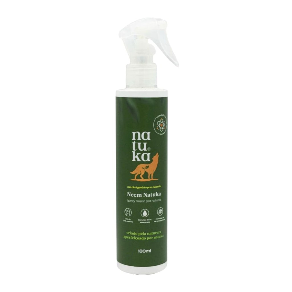 Spray Repelente Natuka Neem Cachorros e Gatos 180ml