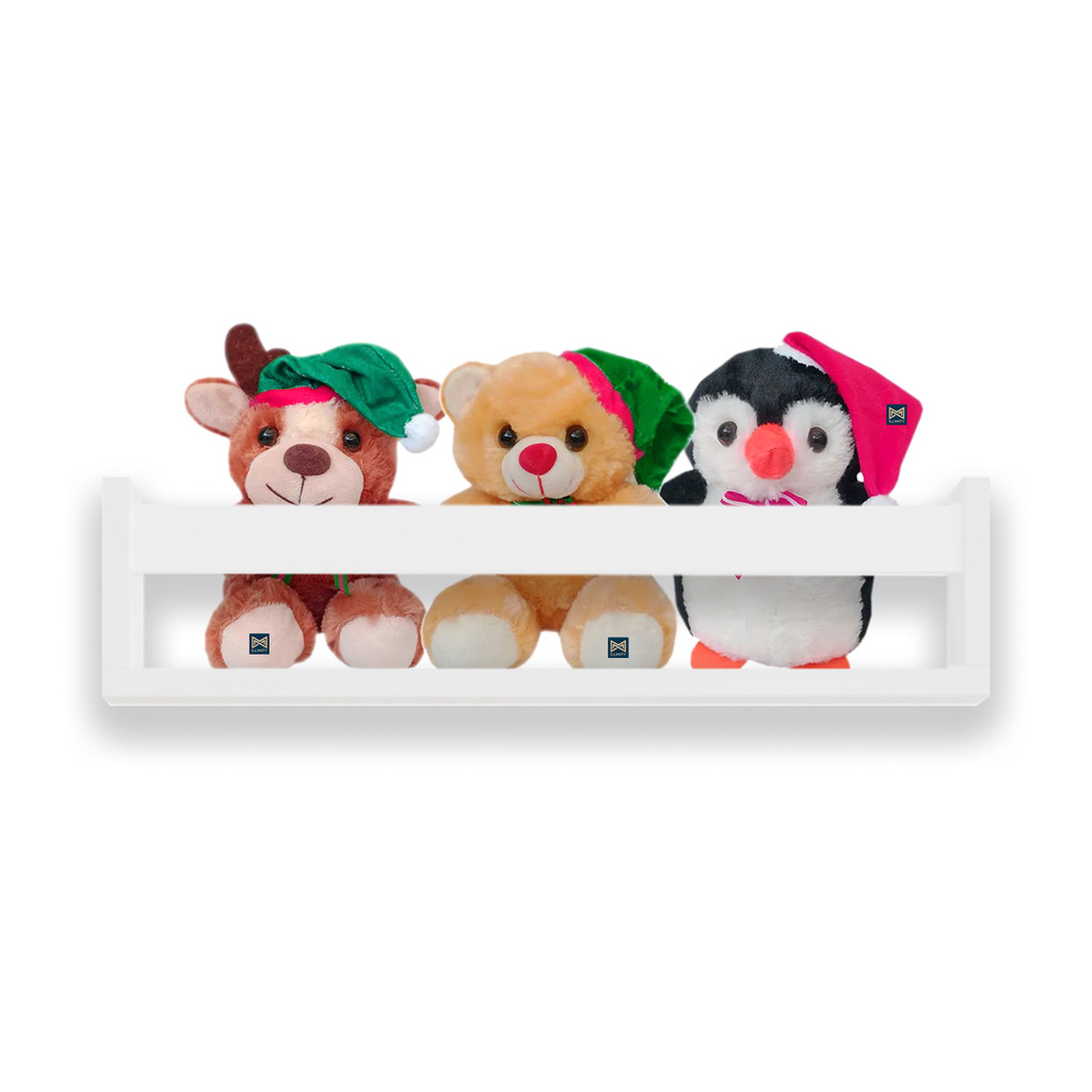 1 Prateleira 50 cm Decoração Branco Livro Brinquedo Infantil