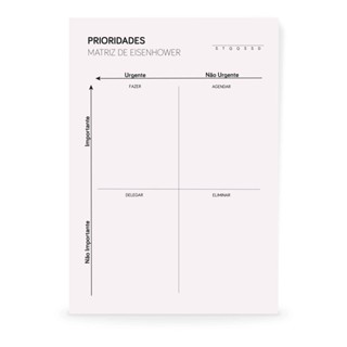 Bloco Prioridades Matriz de Eisenhower Destacável 90 Fls 75g em Oferta na Shopee