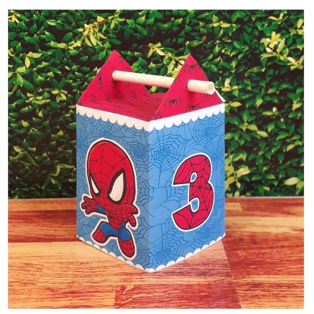 Caixa Canudo Homem Aranha (PEGUE MONTE) / Kit Festa de Caixinhas Personalizadas Lembrancinha e Mimos