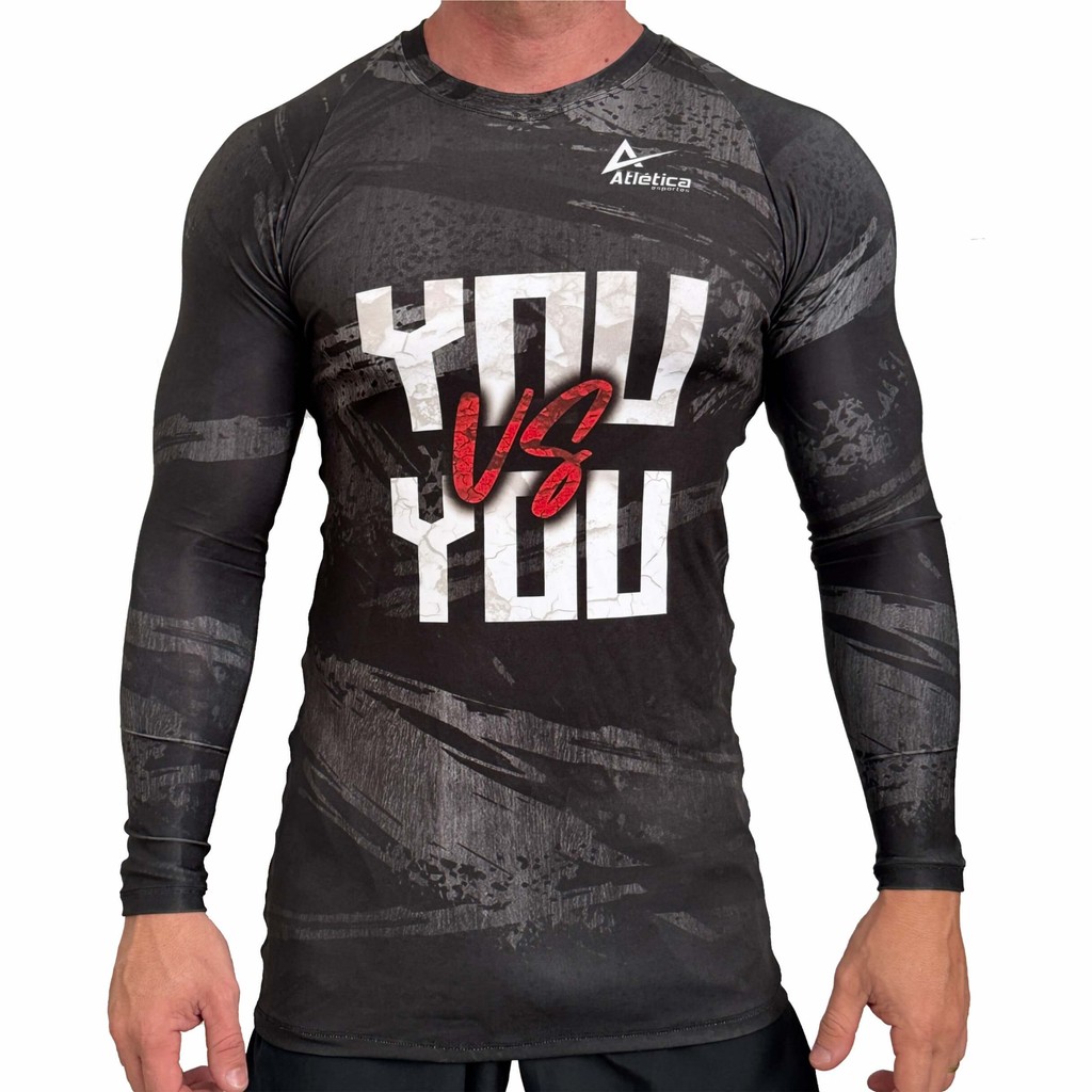 Camisa Rash Guard Masculina Gorila Black Manga Longa Atlética Esportes