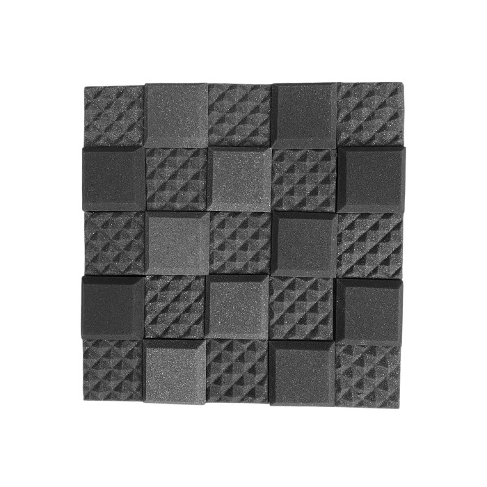 Espuma Acustica Pyramid 50x50x3,5cm Auto Extinguível Tratamento Sonoro Teatro Igreja Cinema Estudio