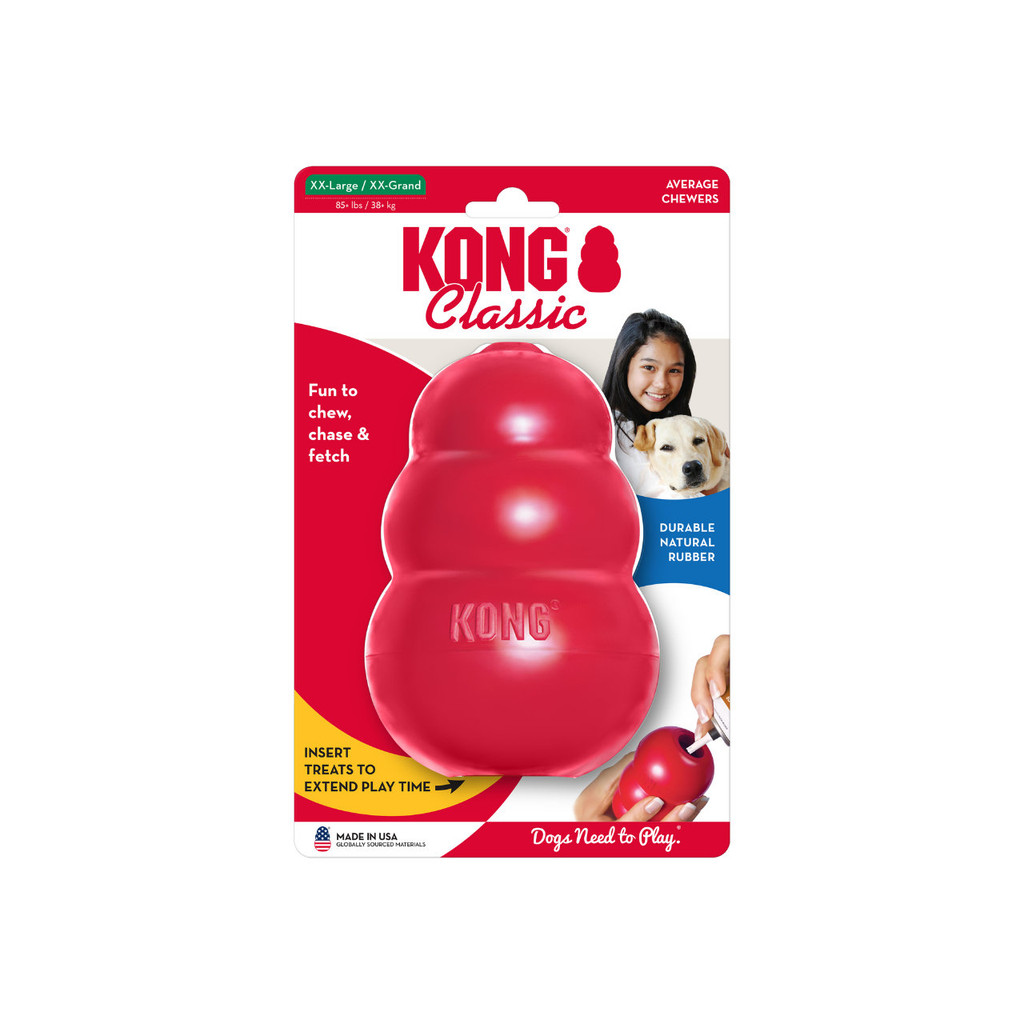 Brinquedo KONG Classic para Cães | Resistente, Recheável e Interativo