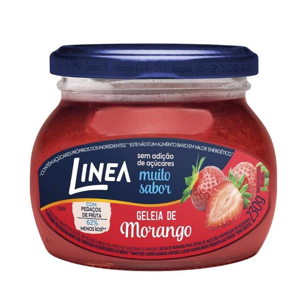 Geleia de Morango Linea Zero Açúcar 230g