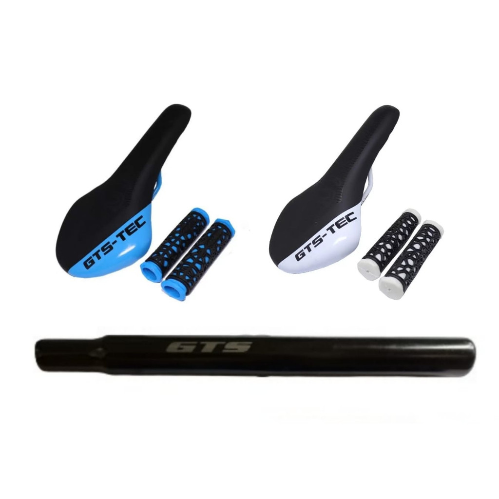 Kit Gts - Banco Selim + Canote Mtb/speed Bicicleta + Manopla em Oferta na Shopee