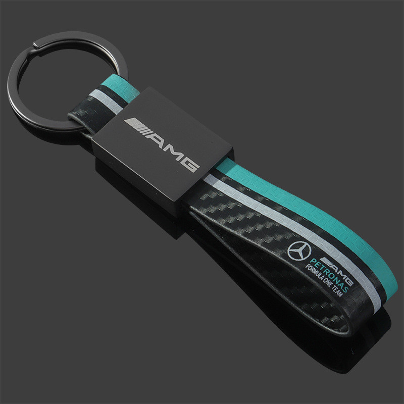 2025 New Three-Color Sports Sign Mercedes Benz AMG Carbon Fiber Car Modified Car Badge Metal Keychain Pendant 84qj em Oferta na Shopee