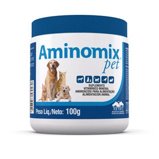 Aminomix Pet Suplemento 100g Caes, Gatos, Pássaros, Repteis em Oferta na Shopee
