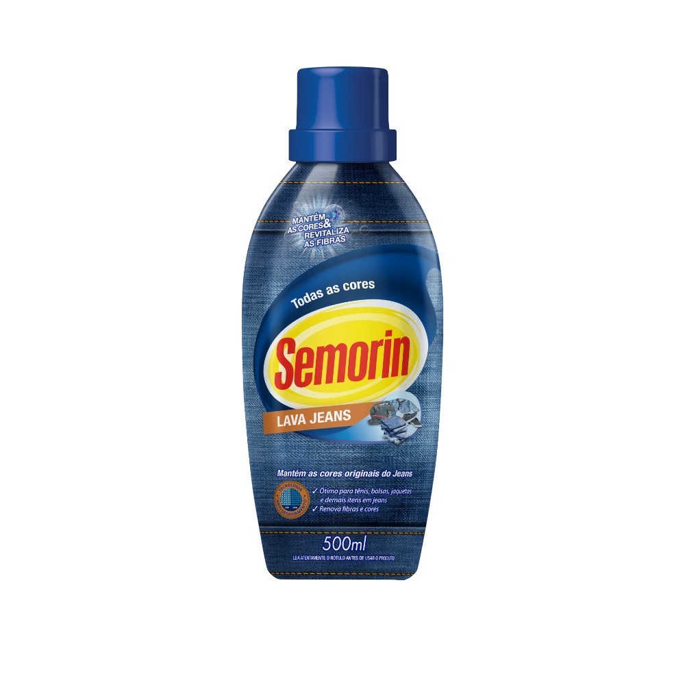 SEMORIN LAVA JEANS 500ML - CUIDADO ESPECIAL PARA ROUPAS JEANS