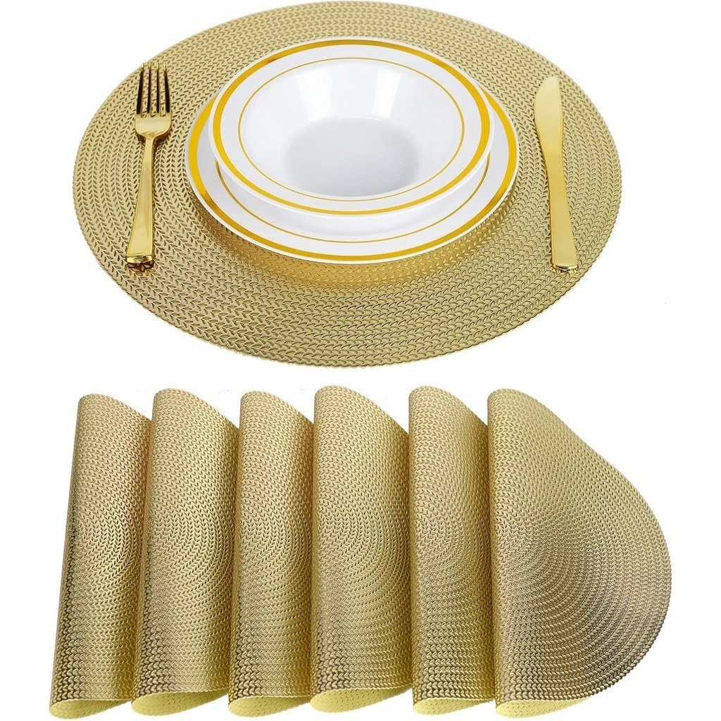 Kit 4 ou 6 Peças Jogo Americano Redondo Cozinha Jantar
