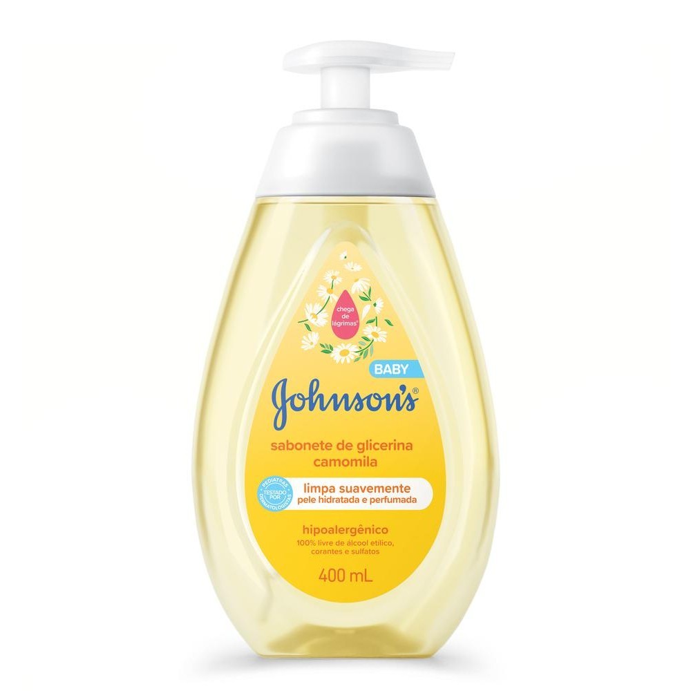 Sabonete Líquido Johnson's Baby Glicerina Camomila 400ml - Mom & Baby