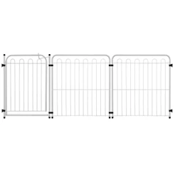 CERCADO CÃES PET CACHORRO - 2 MÓDULOS + PORTÃO - 65X69CM - BRANCO - 30.012.01 - PETMIX