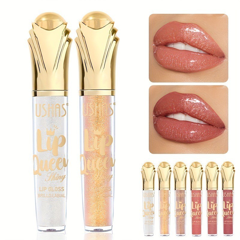 Brilho Labial Polarizado Brilho Labial Tridimensional Fino Piscante Líquido Hidratante de Longa Duração