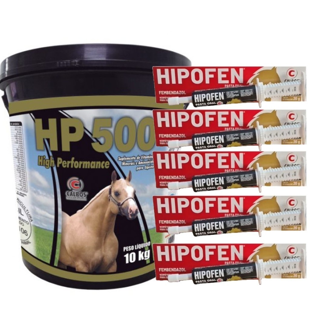 Kit hp 500 10kg + 05 unidades Vermifugo Hipofen Oral