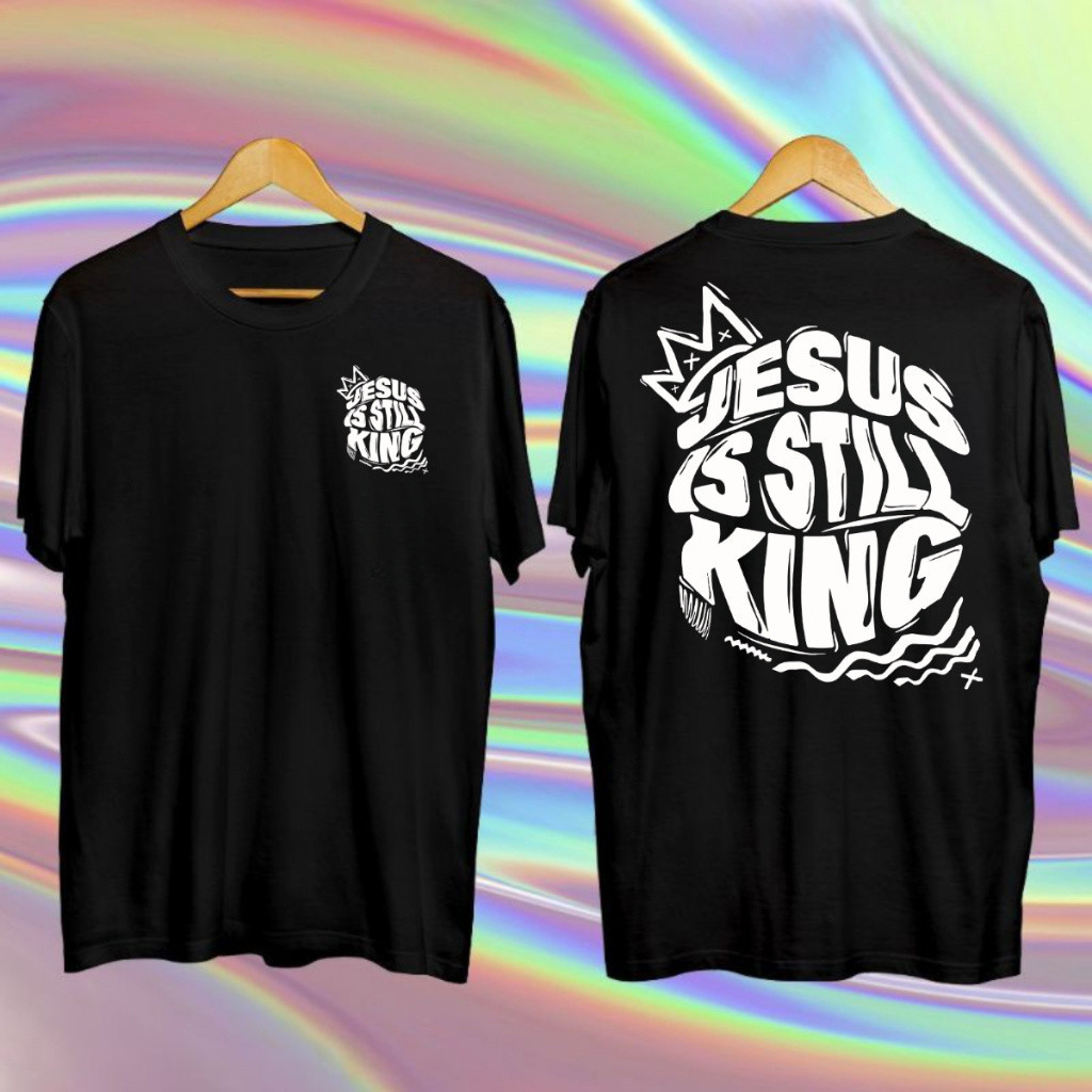 Camiseta Cristã Masculina Plus size Jesus Still King Unissex Streetwear Oversized em Oferta na Shopee