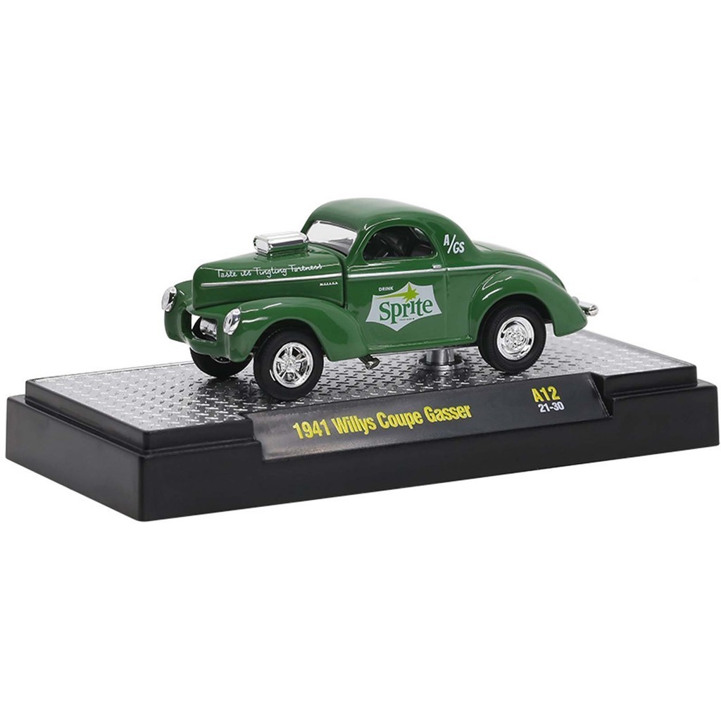 Miniatura - 1:64 - ​​1941 Willys Coupe Gasser - Coca-Cola A12 - M2 Machines