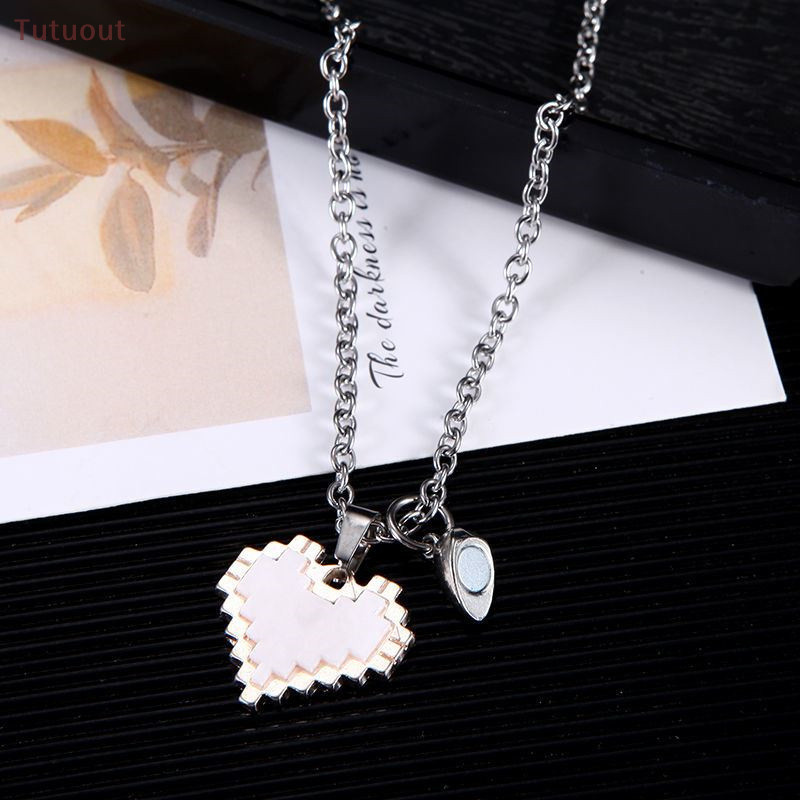 Tututu Mosaico Magnético Valene Day Love Heart Shaped Pendant Colar Moda Versátil Pingente Jóia Da Tendência De Casal Fofo BR