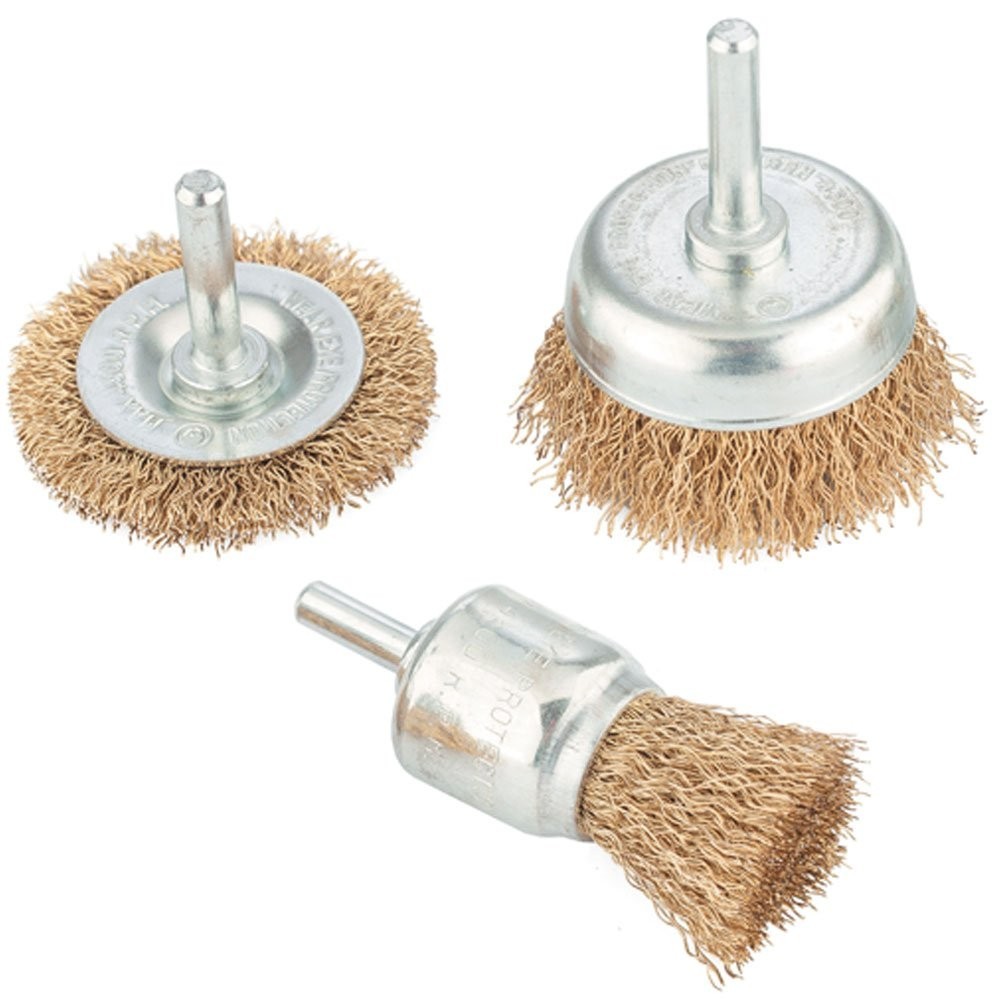 Jogo de Escovas de Aco 3 Pecas para Furadeira MTX - 744869 em Oferta na Shopee