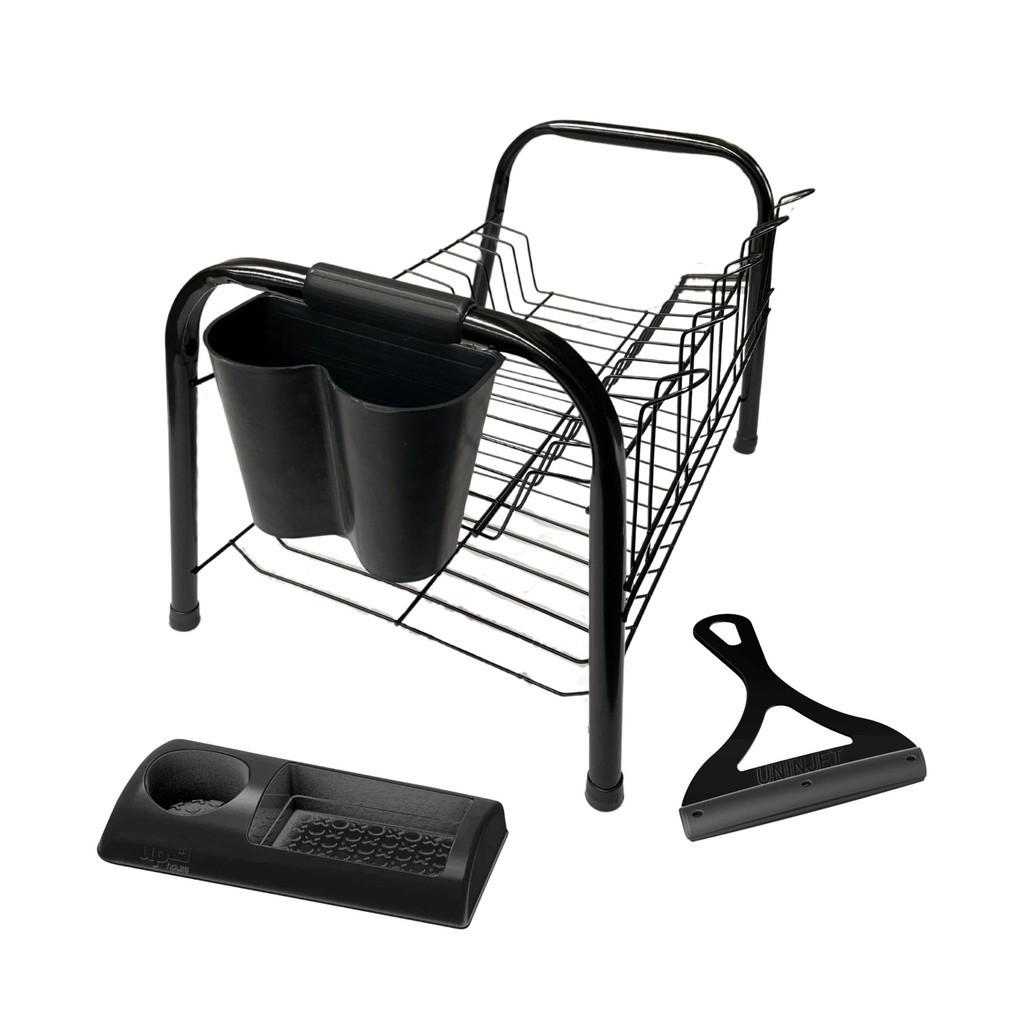 Kit Cozinha C/ Escorredor De Louça + Rodinho De Pia + Porta Detergente + Porta Talher Encaixável