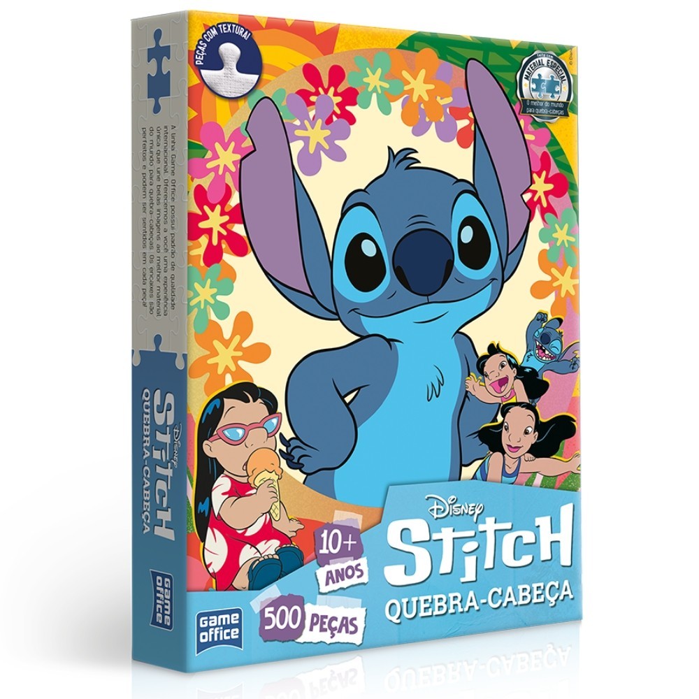 QUEBRA CABEÇA STITCH E LILO 500 PEÇAS TOYSTER PUZZLE DESENHO DISNEY GAMEOFFICE EDIÇÃO ESPECIAL FILME - Mom & Baby