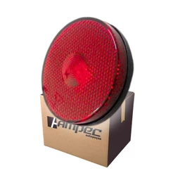Lanterna Lateral LED Para Carreta Caminhão Trailer Reboque Sem Suporte Vermelha P 65mm