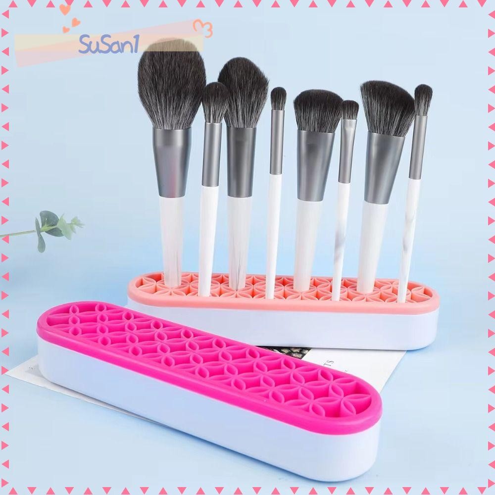 LUCKY-SUSAN1 Nail Brush Storage , 6 Cores Porta-Escova Multifuncional De Maquiagem , De Silicone Portátil Macio Rack Women Girls