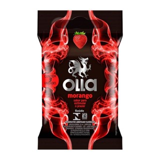 OLLA PRESERVATIVO  MORANGO COM 3 UNIDADES em Oferta na Shopee