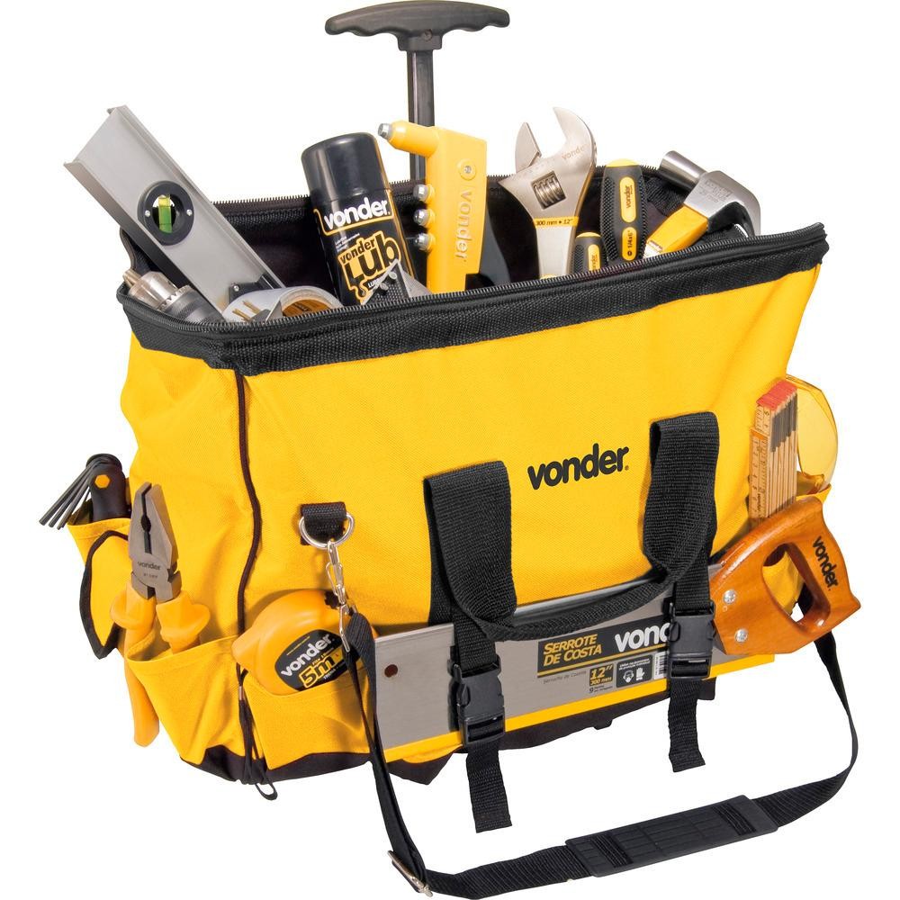 Bolsa Lona 450X250X350mm 18 Divisões com Rodas Bl060 Vonder